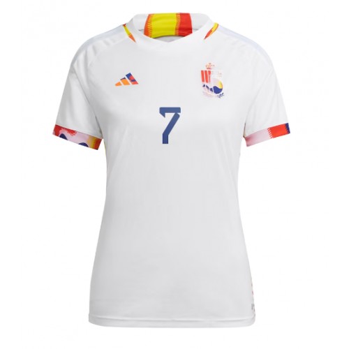 Maillot de foot Belgique Kevin De Bruyne #7 Extérieur Femmes Monde 2022 Manches Courte